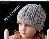 Sale Instant download, crochet hat pattern, cotton slouchy hat pattern, crochet slouch hat pattern, womens slouchy hat pattern permission t