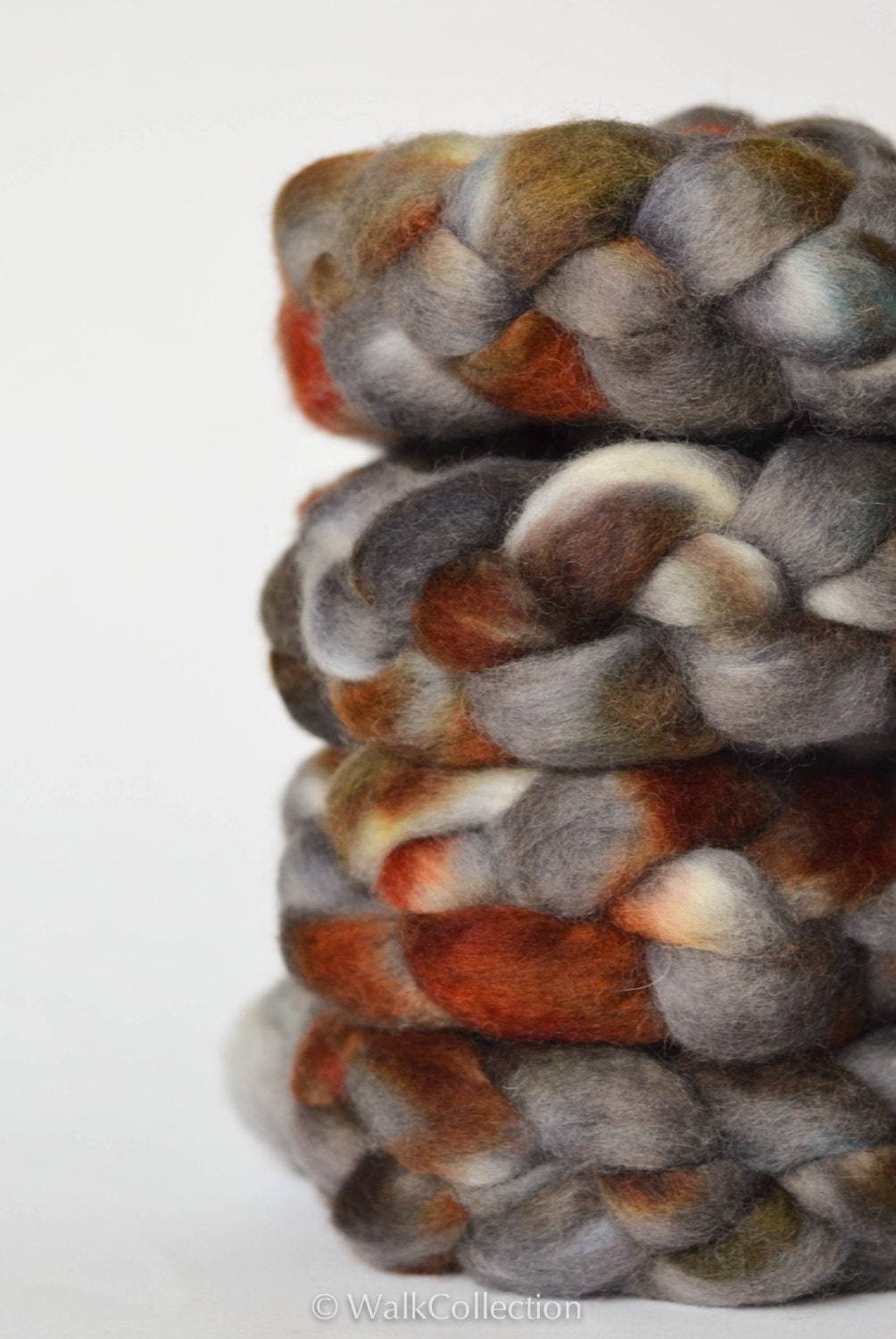 ZEN - Finnsheep wool top, 105g / 3.7 oz - hand-dyed spinning fibers