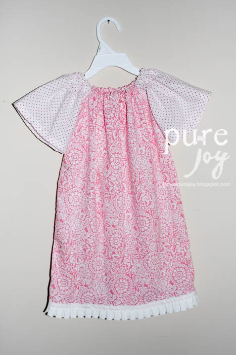 Pink and White 2T/3T peasant dress - Ready to ship