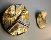 Vintage Metal Disk Earrings