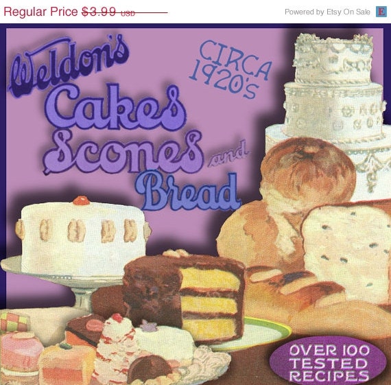 sale 1920s PDF British TEA and SCONES Weldon Cookbook - 100 recipes