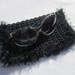Black Furry Crocheted Sunglass  or Glasses Case