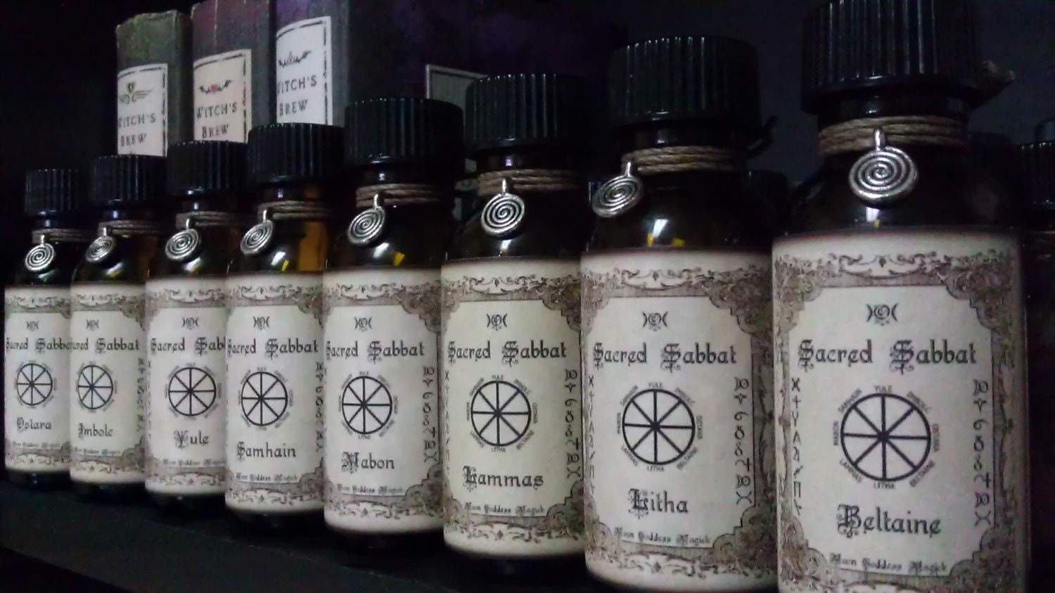 Sacred Sabbat Oil Set..BIG 1OZ...Beltaine, Litha, Lammas, Mabon, Samhain, Yule, Imbolc, Ostara, Ritual Oil
