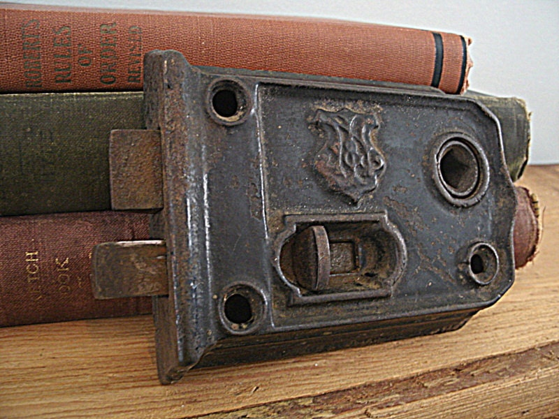 Vintage Antique Industrial Door Slide Lock