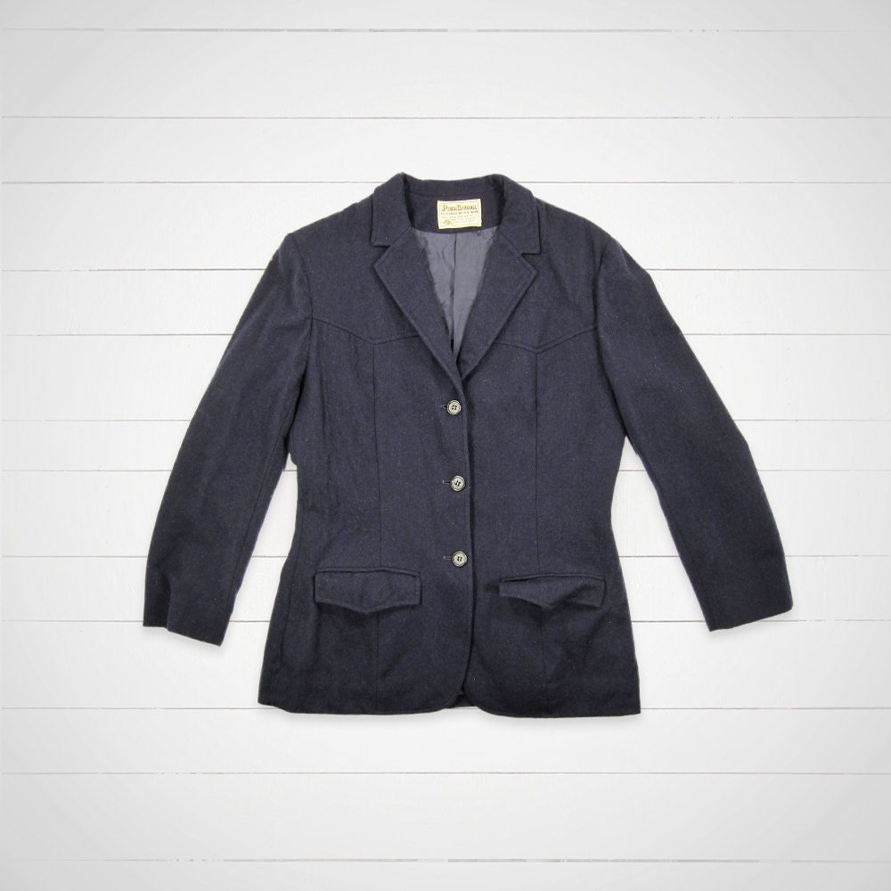 70s Vintage Pendleton Blazer / Vintage Women's Wool Pendleton Blazer