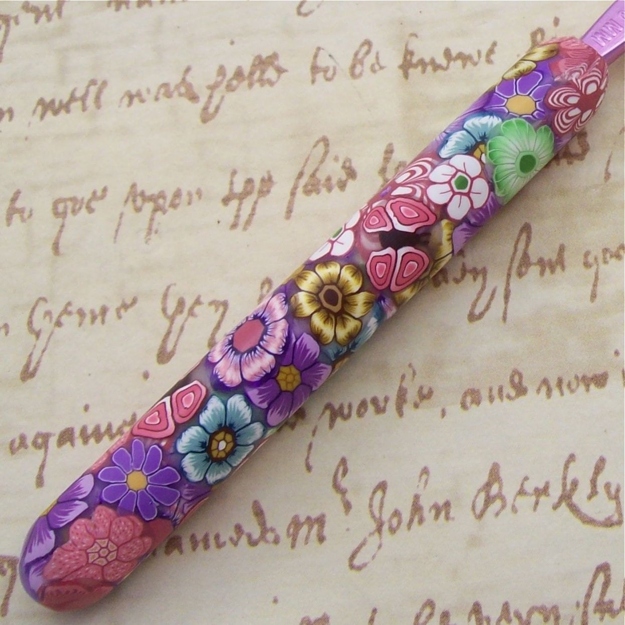 Susan Bates Polymer Clay Covered Crochet Hook, Size G 6/ 4.00mm