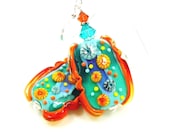 Abstract Earrings, Free-Form Earrings, Lampwork Earrings, Glass Bead Earrings, Beaded Earrings, Beadwork Earrings