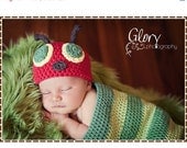 ON SALE Hat & Cocoon Crochet Pattern SET - Hungry Caterpillar - 101, 701