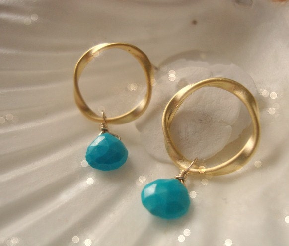 beautiful gold hoop dangles - three different dangle choices - perfect gifts