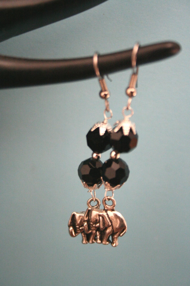 Long Elephant Earrings
