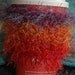 Bright and Fuzzy Crochet cozy sleeve for take out coffee cup