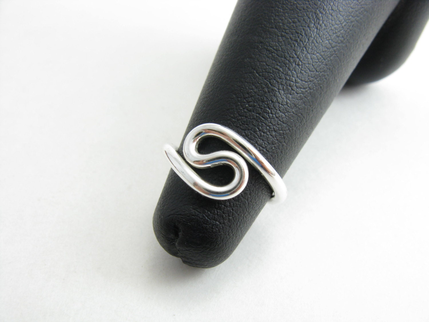 Spiral Wave Sterling Silver Toe Ring Adjustable Silver Toe Ring Handmade Metalwork Jewelry