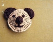 Teddy Bear Crochet Brooch
