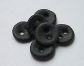 Small Black Stone Ceramic Buttons