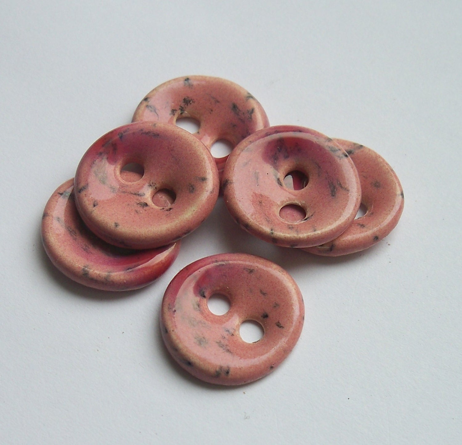 Dusty Rose Ceramic Buttons