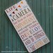 Life is Like a Camera with Bunting Typography Word Art Sign - Limited Edition