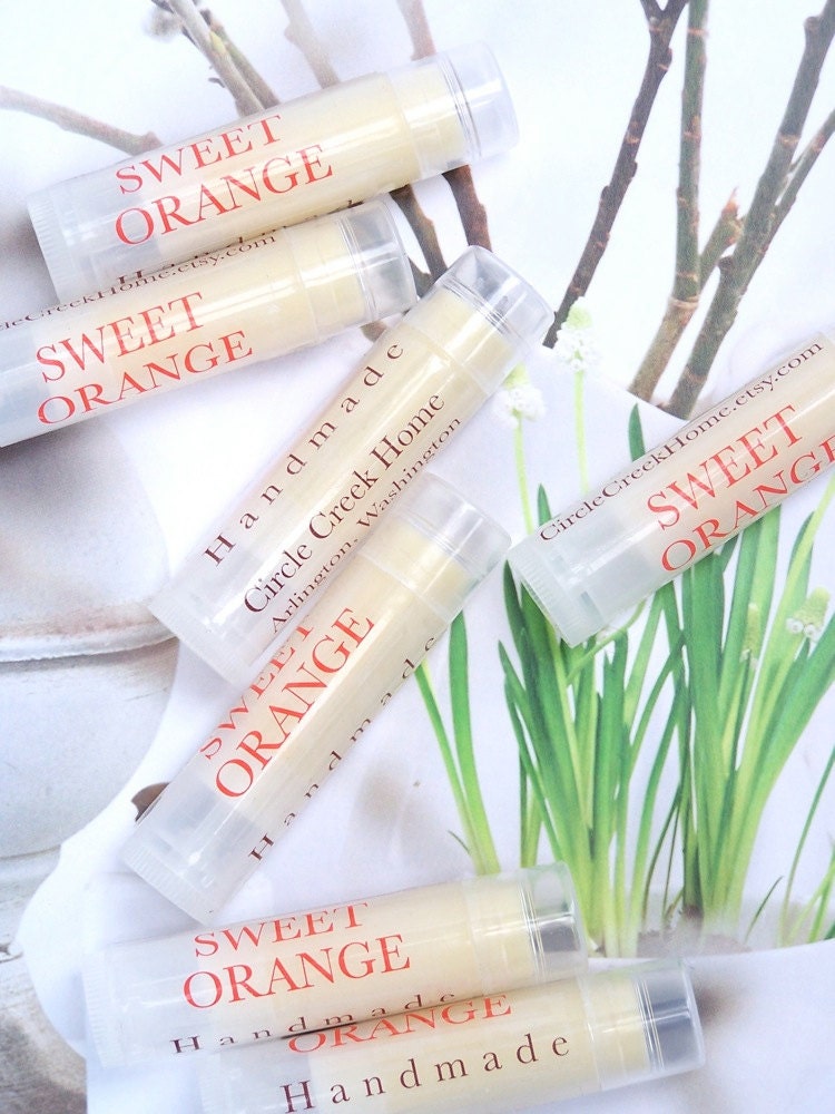 All Natural Sweet Orange Lip Balms