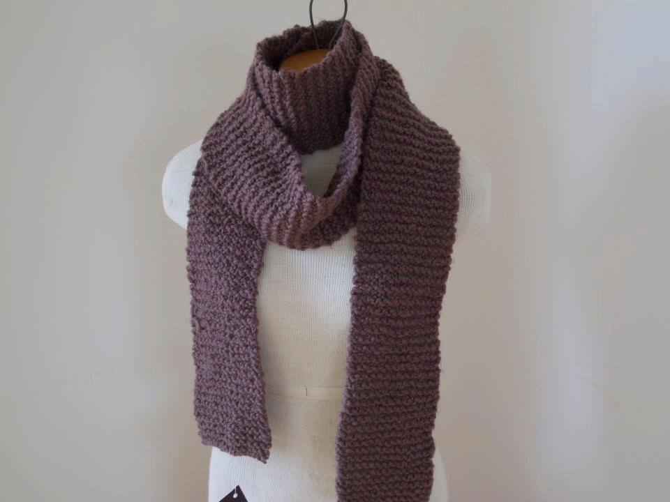 SUPER SALE Long Brown Knit Scarf