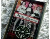 Art i Cake Silver Reversable Miss America Charm or Pendant