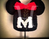 Mouseketeer Annette styled crochet hat