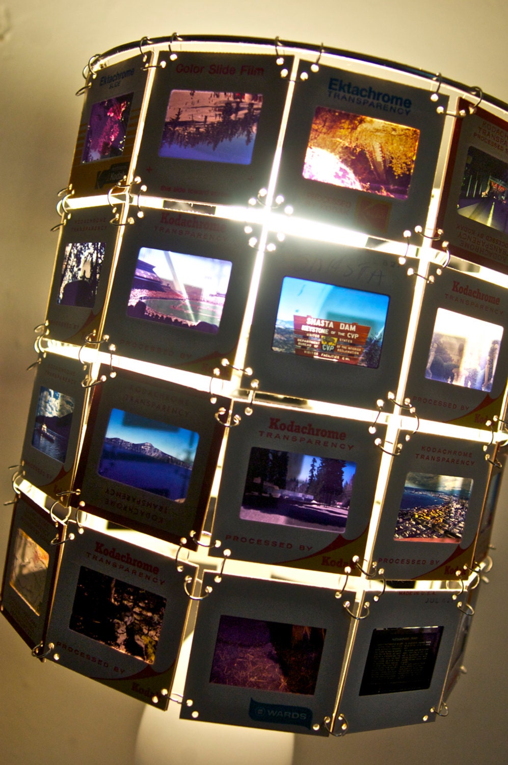 Customized Vintage kodachrome slide lamp shade- made to order
