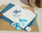 Custom Mosaic Fish Olive Wood Stamp
