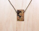 Etched Metal Mahalia Jackson Necklace on Brass - Queen of Gospel - New Orleans