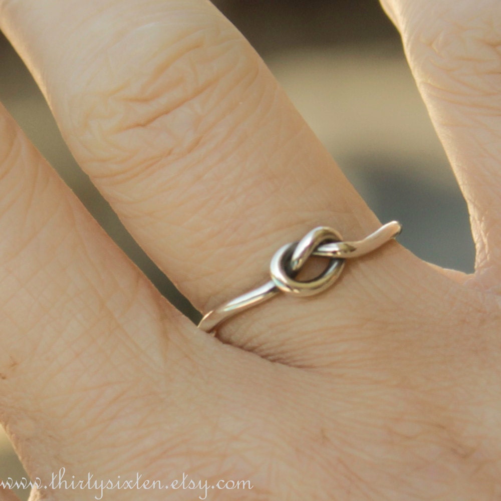 Silver Love Knot Silver Ring