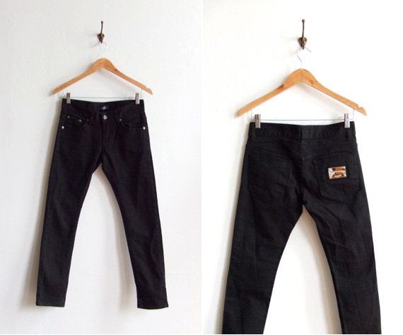 Vintage 1990s TAKESHY KUROSAWA black denim jeans