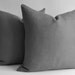 Sukan / 1 piece Linen pillow covers dark gray - gray pillow cover - decorative covers - throw pillows - euro shams  - 24x24 pillow cover