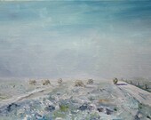 Sheep in Snow Netherlands oil painting Dutch Landscape
