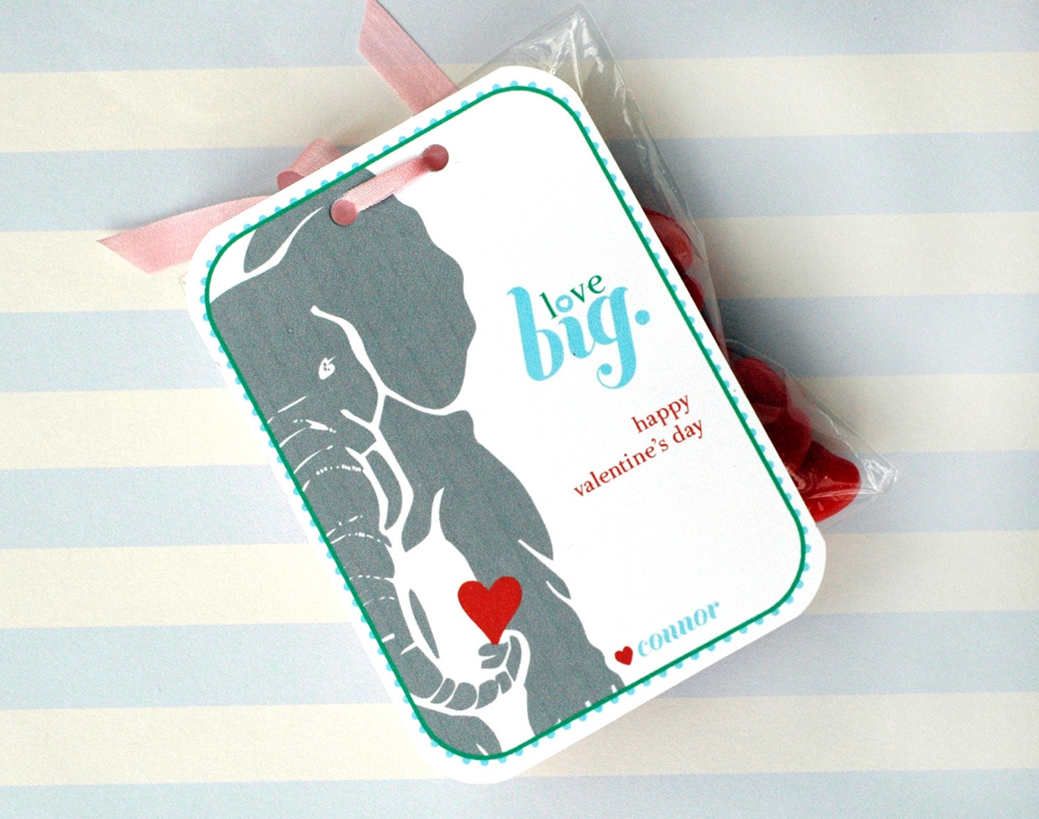 Personalized 'Love Big' Valentine's Day Cards - Downloadable PDF