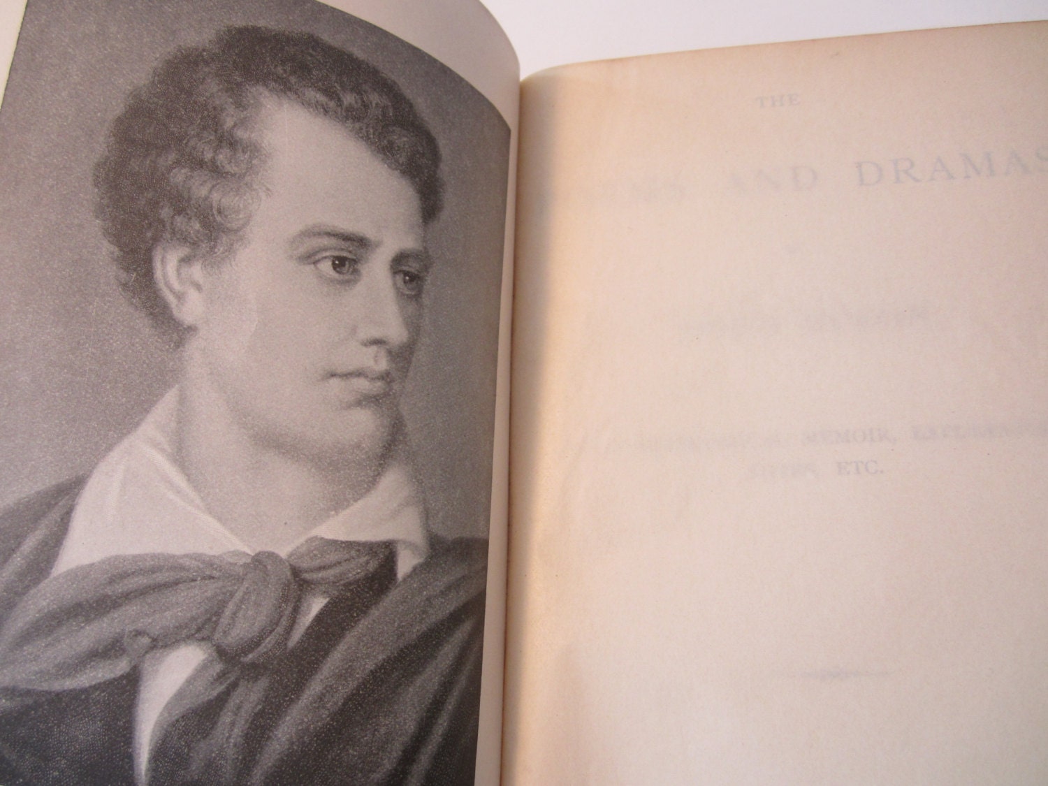 Antique Book  The Poems and Dramas of Lord Byron