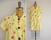 vintage 1930s beach cover up / 30s beach wear / 1930s lounge cover up
