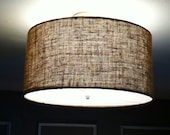 Gorgeous Flush Mount Burlap Light Fixture