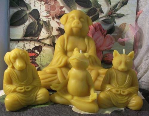 Beeswax Meditation Yoga Buddha Zen Pig Candle HUGH