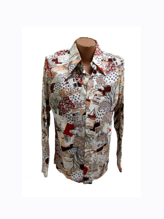 mens 1970 disco shirts