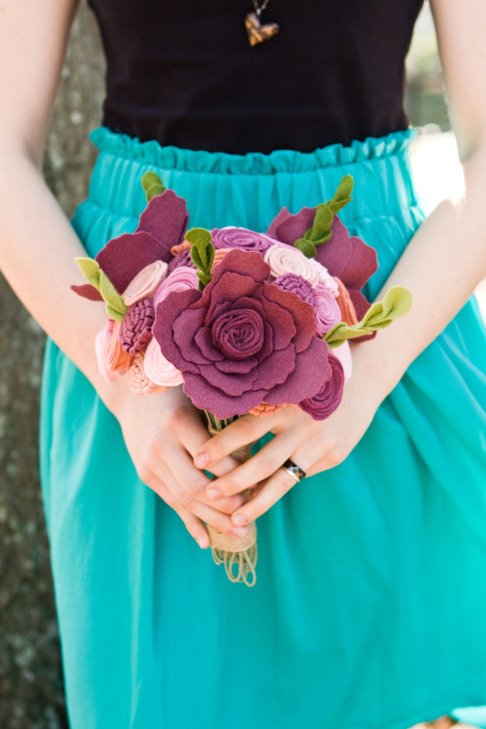 Felt Bouquet - Custom - Ruthie, Candacec and Camille Bouquet - Wedding Bouquet - Alternative Bouquet