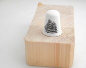 Vintage German Thimble with Sailing Ship