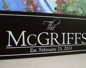 Personalized Sign with Last Name - Plaque Established Carved Engraved, Mothers day Gift