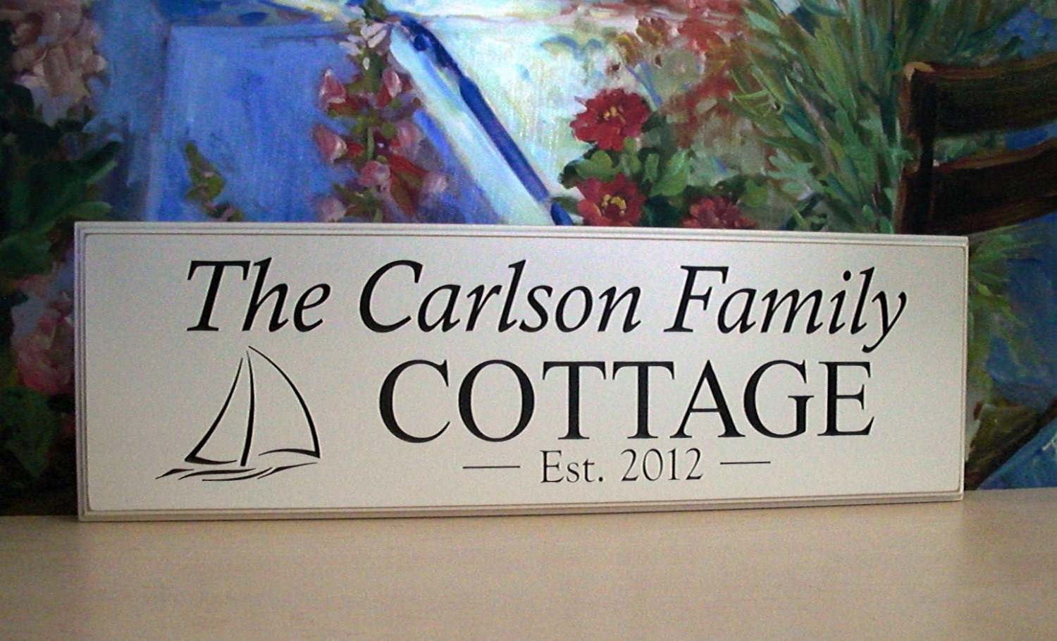 Personalized Cottage Sign, Carved Lake House Beach House, ...The Difference is in the Detail...8x24