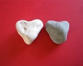 Pair of Stone Hearts - Heart Shaped Stone - Natural Stone Heart