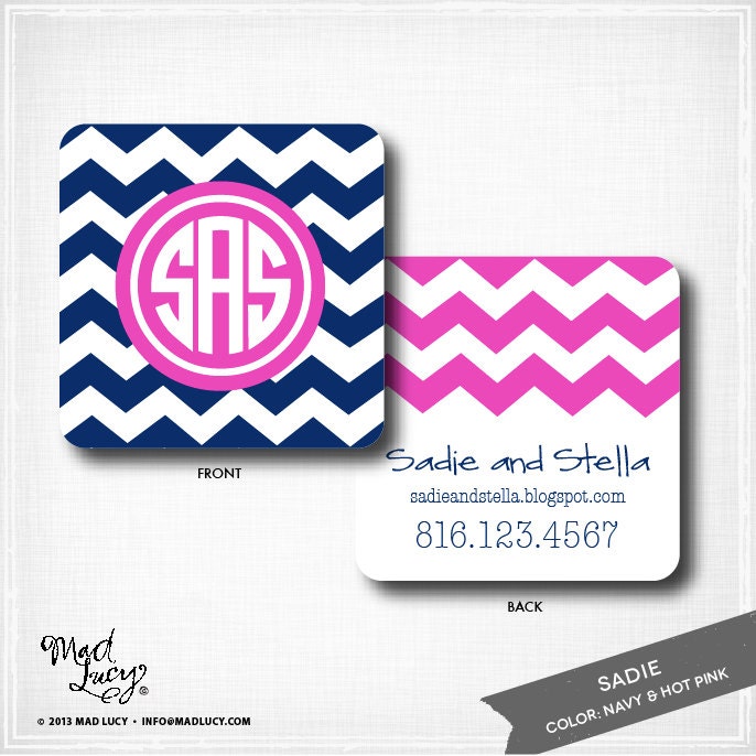 SADIE - personalized Mommy / Business Cards / calling cards / chevron / set of 50