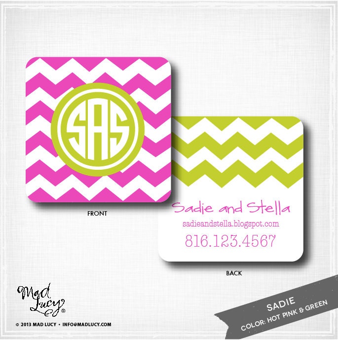 SADIE - personalized Mommy / Business Cards / calling cards / chevron / set of 50