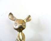 vintage brass mouse figurine - rodent - pet - mice