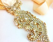 Gold Wedding Belt, Bridal Belt, Sash Belt, Swarovski Crystal Rhinestone