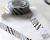 Mix Pattern Adhesive Masking Tape - Silver Tone (0.6in)