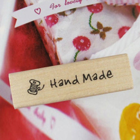 Bobbin Handmade Stamp (2.4 x 0.7in)