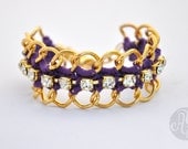 Violet Chain Bracelet - Adjustable