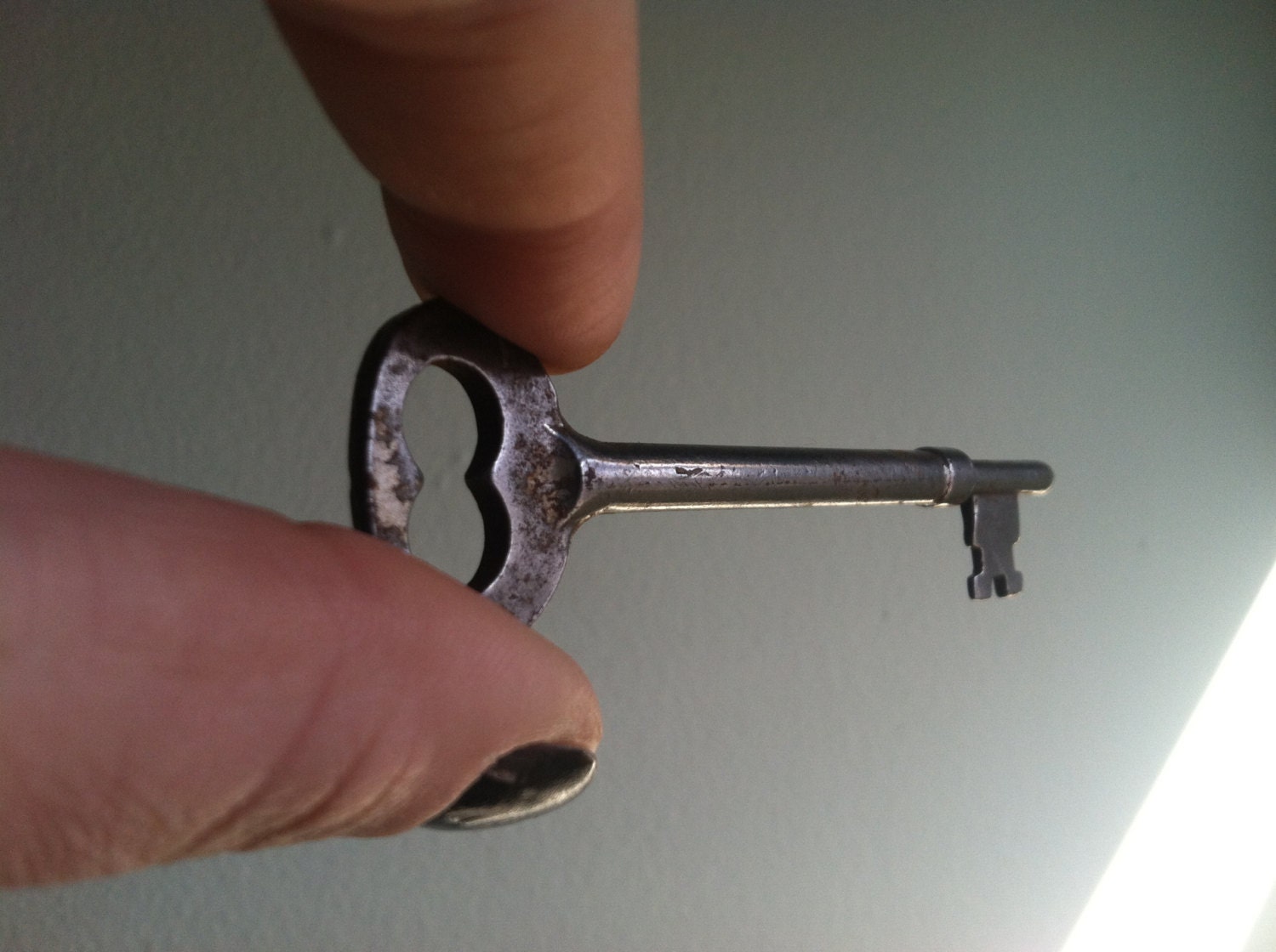 Vintage Silver Skeleton Key